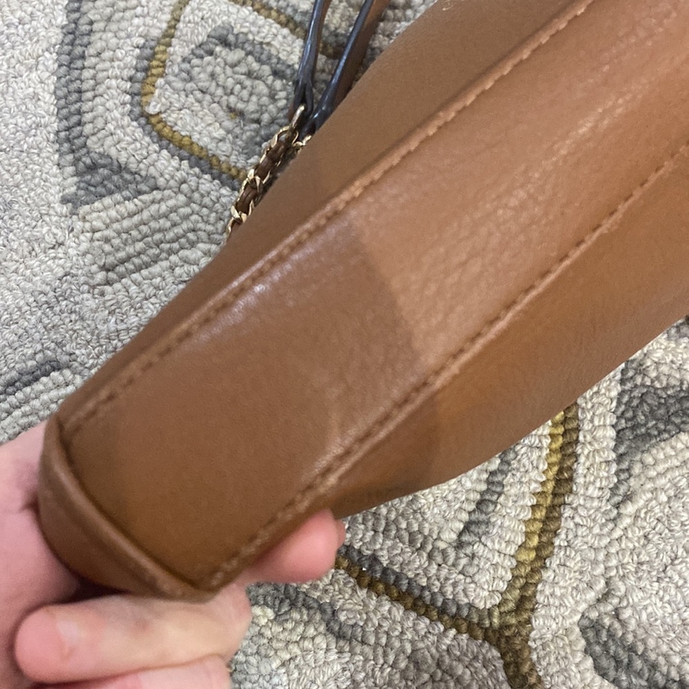 π Vince camuto tan dark rum leather medium shoulder bag π - Picture 9 of 17